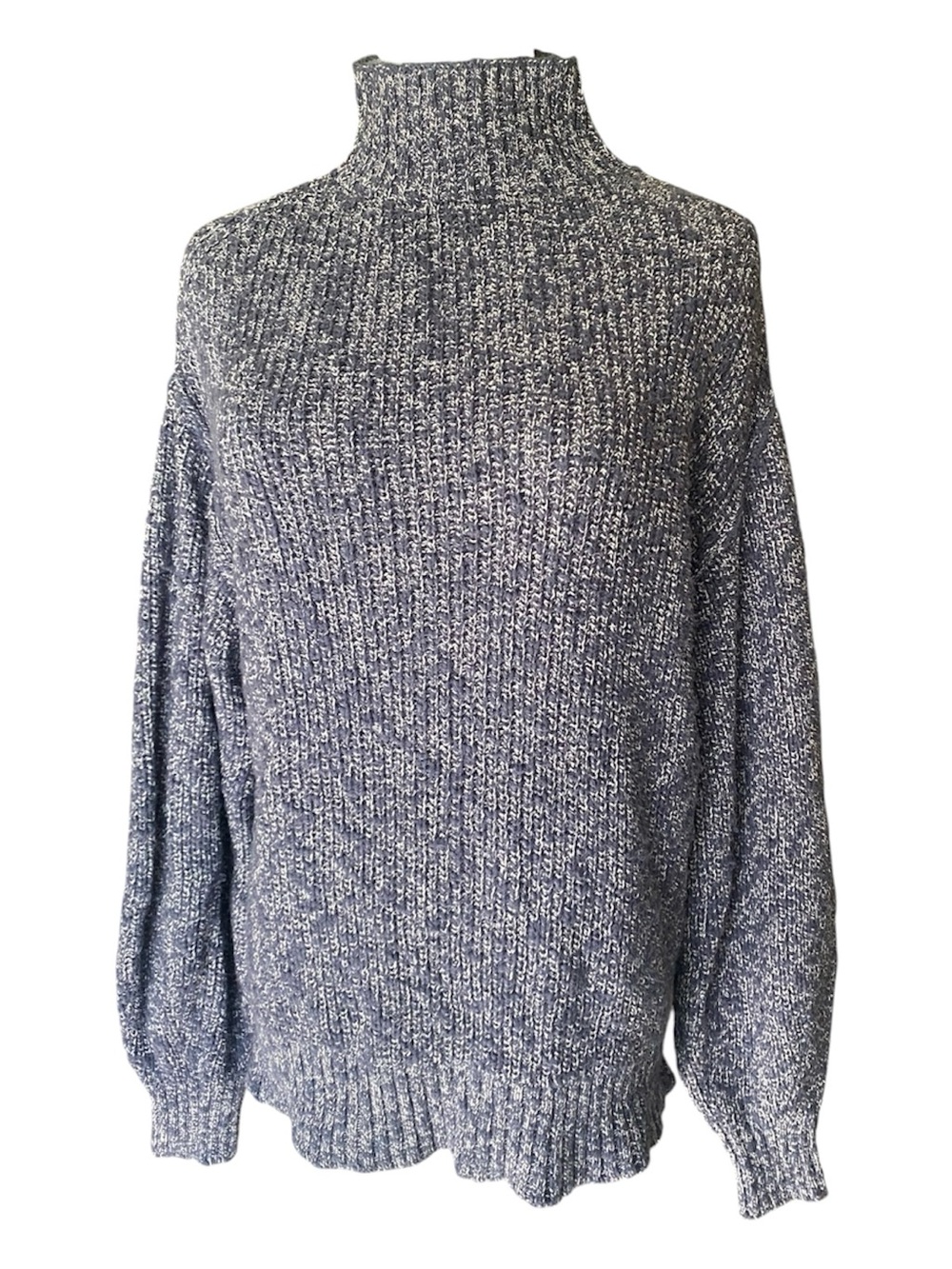 Aerie Mock Neck Marled Cotton Sweater
